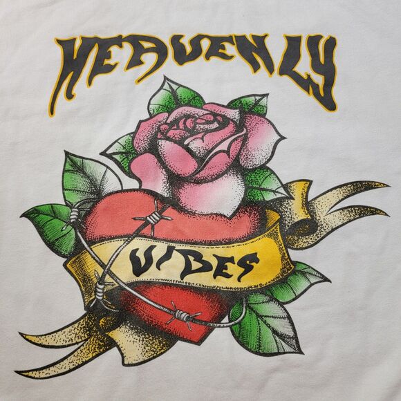 Heavenly Vibes Graphic LS Full Zip Hoodie / Jacket White - Picture 6 of 6